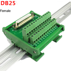 Les connecteurs simples D de l'extrémité DB25 substratent le rail de 25 Pin Terminal Block Breakout Board DIN