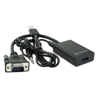 Mâle de VGA à HDMI 1080P HD + adaptateur visuel audio de convertisseur de TV TVHD avec le câble