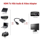 mâle de 1080p Hdmi à la femelle de VGA avec l'adaptateur audio de convertisseur de câble pour le PC de TVHD