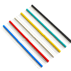 40 colorés borne la rangée simple de 2.54mm Pin Header Male Connector Strip droit pour Arduino