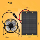 Ventilation actionnée solaire de Mini Portable Metal Fan Cooling de panneau solaire de fan d'USB