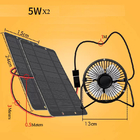 Ventilation actionnée solaire de Mini Portable Metal Fan Cooling de panneau solaire de fan d'USB