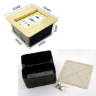 Type ouvert boîte de débouché moulue d'alliage en laiton de combinaison de Modulars de multimédia de prises de plancher imperméable