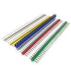 40 colorés borne la rangée simple de 2.54mm Pin Header Male Connector Strip droit pour Arduino