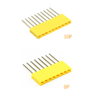 60pcs a coloré de 2.54mm de rangée simple le long Pin Socket connecteur droit de carte PCB de Pin Header 11mm