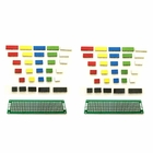 62pcs a coloré les connecteurs droits de panneau de carte PCB de Pin Header Female Socket de rangée simple de 2.54mm