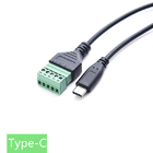 Type-c 3,1 câble femelle 30cm d'expansion d'adaptateur de terminaux de vis de goupille de Jack To 5 de mâle d'USB