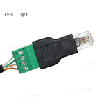 Prises modulaires de connecteur masculin de RJ11 6P4C à 4 Pin Screw Terminal Blocks Adapter