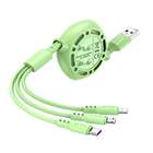 Le type de remplissage rapide données d'USB de câble de C 5A chargent la corde liquide de silicone 20cm 100cm extractibles