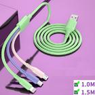 Type de remplissage rapide d'USB de corde de silicone liquide câble de données de C 5A pour Android