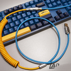 Le câble mécanique de clavier a lové le connecteur de l'aviation YC8 couplant le type-c interface d'USB