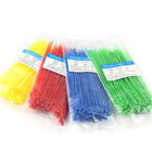 liens de empaquetage à verrouillage automatique en nylon en plastique colorés de fermeture éclair de fil de câble de 2.5mm x de 150mm