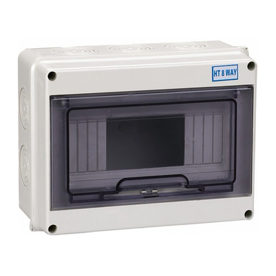 HT 8 Way IP65 étanche à l'eau boîtier électrique extérieur boîte de commutation en plastique boîte de commutateur solaire PV