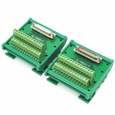 DB25 connecteurs à extrémité unique D Sub 25 Pin Terminal Block Breakout Board DIN Rail Montage