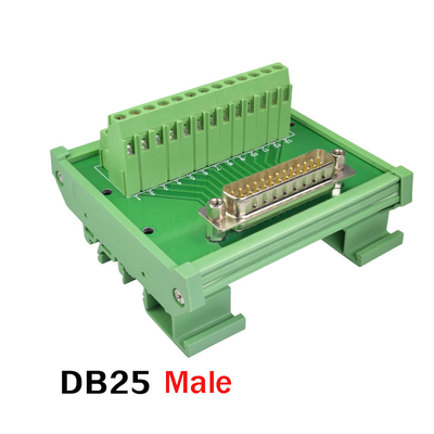 DB25 connecteurs à extrémité unique D Sub 25 Pin Terminal Block Breakout Board DIN Rail Montage
