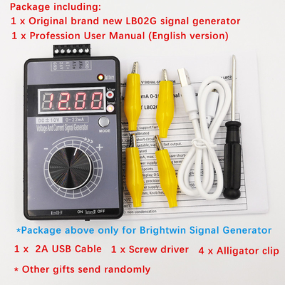 simulateur actuel de source du signal -10V 0-22mA de tension réglable de générateur de signaux de 0-5V 0-10V 4-20mA