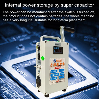 Générateur à manivelle à main DC12V 30W Chargeur de téléphone portable extérieur Boîte de jonction d'alimentation portable