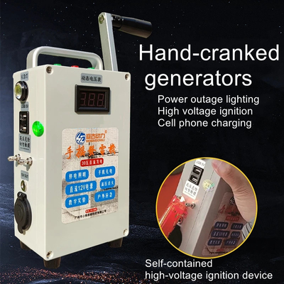 Générateur à manivelle à main DC12V 30W Chargeur de téléphone portable extérieur Boîte de jonction d'alimentation portable