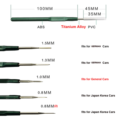 les tournevis 5pcs sertissent par replis l'outil Kit Titanium Alloy de Pin Remover Car Terminals Release