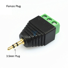 mâle audio Jack Female Plug de l'écouteur 3-Pole stéréo de 3.5mm à l'adaptateur de TB de vis