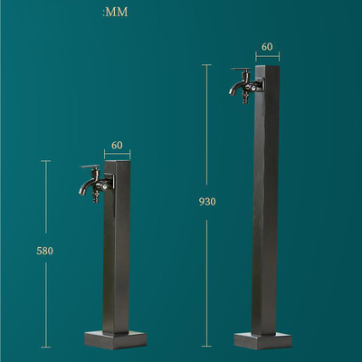 Jardin noir Bibcock robinets d'eau en acier inoxydable