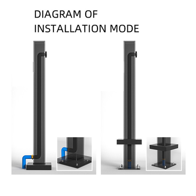 Jardin noir Bibcock robinets d'eau en acier inoxydable