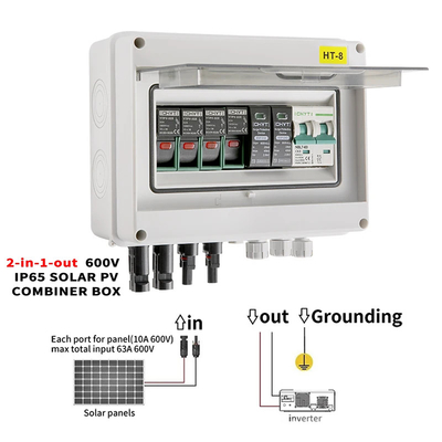 HT 8 Way IP65 étanche à l'eau boîtier électrique extérieur boîte de commutation en plastique boîte de commutateur solaire PV