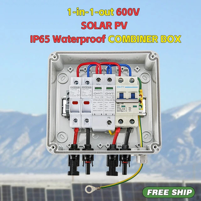 HT 8 Way IP65 étanche à l'eau boîtier électrique extérieur boîte de commutation en plastique boîte de commutateur solaire PV