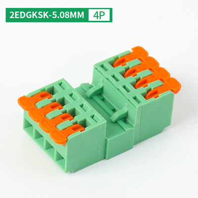5.08mm Pitch PCB Blocs de borne branchables Levier presse rapide Crimp Docking Socket Plug