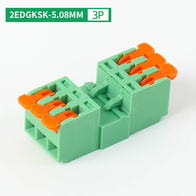 5.08mm Pitch PCB Blocs de borne branchables Levier presse rapide Crimp Docking Socket Plug
