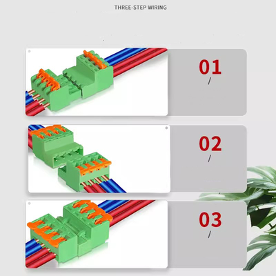 5.08mm Pitch PCB Blocs de borne branchables Levier presse rapide Crimp Docking Socket Plug