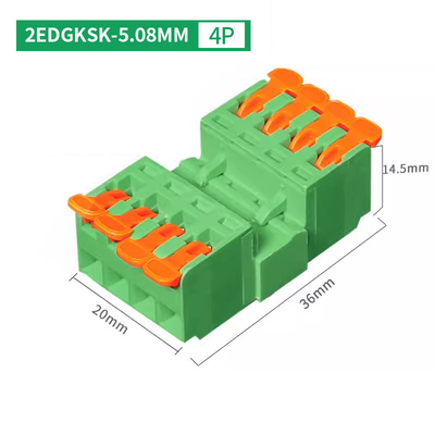 5.08mm Pitch PCB Blocs de borne branchables Levier presse rapide Crimp Docking Socket Plug