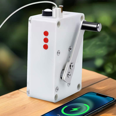 USB 5 volts générateur à manivelle portable Power Pack d'urgence Chargeur de téléphone Éclairage extérieur Allumage sans batterie
