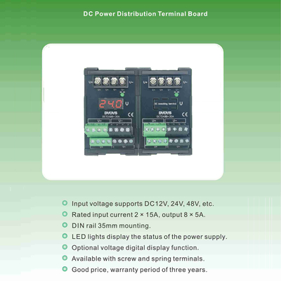 Affichage numérique DC 24V 8 voies Source d'alimentation câblage Distribution Splitter bornes de terminaux Blocs de rupture