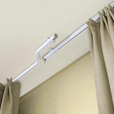 Rideau incurvé par fenêtre en plastique Bendable résistante Rod Track Rail Inner Pulley en Polonais d'aluminium