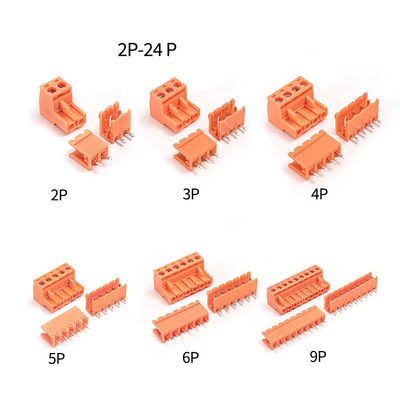 Les TB que l'on peut brancher de vis de carte PCB de lancement de l'orange 5.08mm branchent + Pin Header Socket