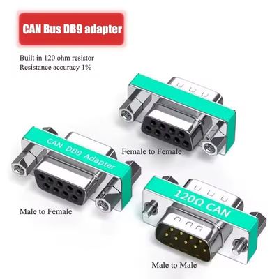 Connecteur DB9 mâle vers femelle pour conversion CAN Bus Port série Résistance de terminaison intégrée de 120 ohms 1