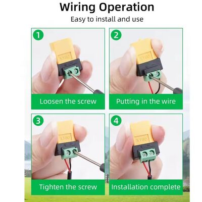 Adaptateur de borne à vis 2 broches XT60 Connecteur de charge sans soudure pour chargeur d'équilibre de drone FPV