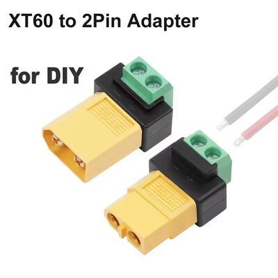 Adaptateur de borne à vis 2 broches XT60 Connecteur de charge sans soudure pour chargeur d'équilibre de drone FPV