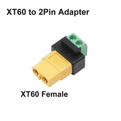 Adaptateur de borne à vis 2 broches XT60 Connecteur de charge sans soudure pour chargeur d'équilibre de drone FPV