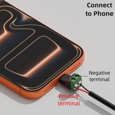 Adaptateur USB Type C mâle vers bornes à vis 2 broches 5V vert pour la charge de téléphones portables et d'ordinateurs