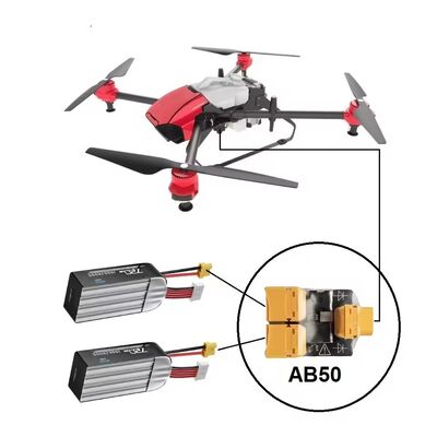 Connecteur XT60 Adaptateur de charge à double batterie Plaque parallèle avec commutation automatique pour batterie LiPo de drone RC