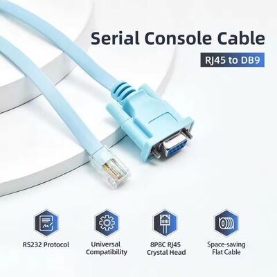 Câble console RJ45 vers DB9 1,5 m, câbles console RS232 vers RJ45 compatibles avec les routeurs Cisco