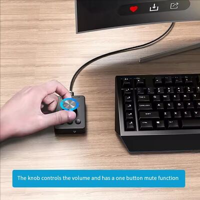 Contrôleur de son USB, bouton de réglage du volume pour haut-parleurs d'ordinateur, Bluetooth 5.1 avec lecture, pause, saut, muet, 3 modes