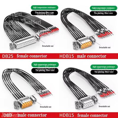 Câble de connecteur DB15/DB9/DB25 avec Tube numérique, Port série 26awg 15 broches, fil double blindé