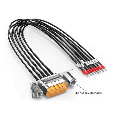 Câble de connecteur DB15/DB9/DB25 avec Tube numérique, Port série 26awg 15 broches, fil double blindé