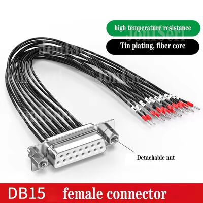Câble de connecteur DB15/DB9/DB25 avec Tube numérique, Port série 26awg 15 broches, fil double blindé
