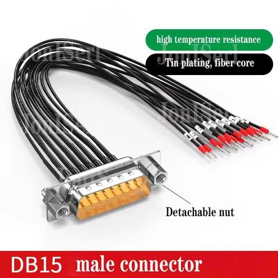Câble de connecteur DB15/DB9/DB25 avec Tube numérique, Port série 26awg 15 broches, fil double blindé