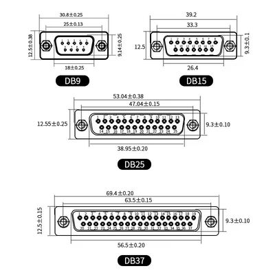 Câble de connecteur DB15/DB9/DB25 avec Tube numérique, Port série 26awg 15 broches, fil double blindé