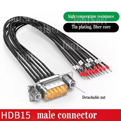 Câble de connecteur DB15/DB9/DB25 avec Tube numérique, Port série 26awg 15 broches, fil double blindé
